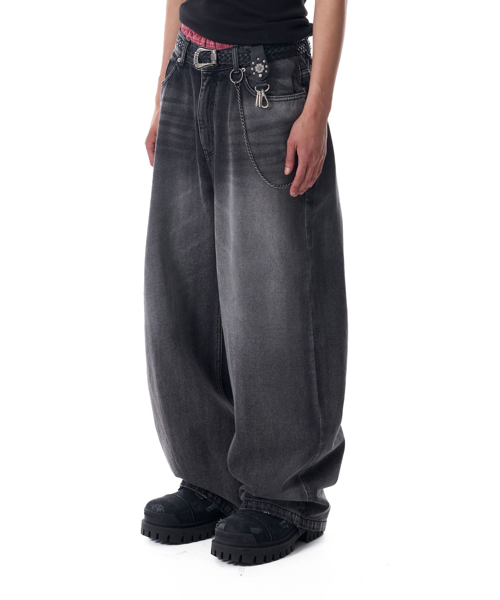 パンツ AAKAM Distressed Pocket Denim Pants MUSINSA | AAKAM Distressed Pocket Denim Pants (Black)