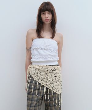 프린지 와이드 멀티 스카프 [아이보리]