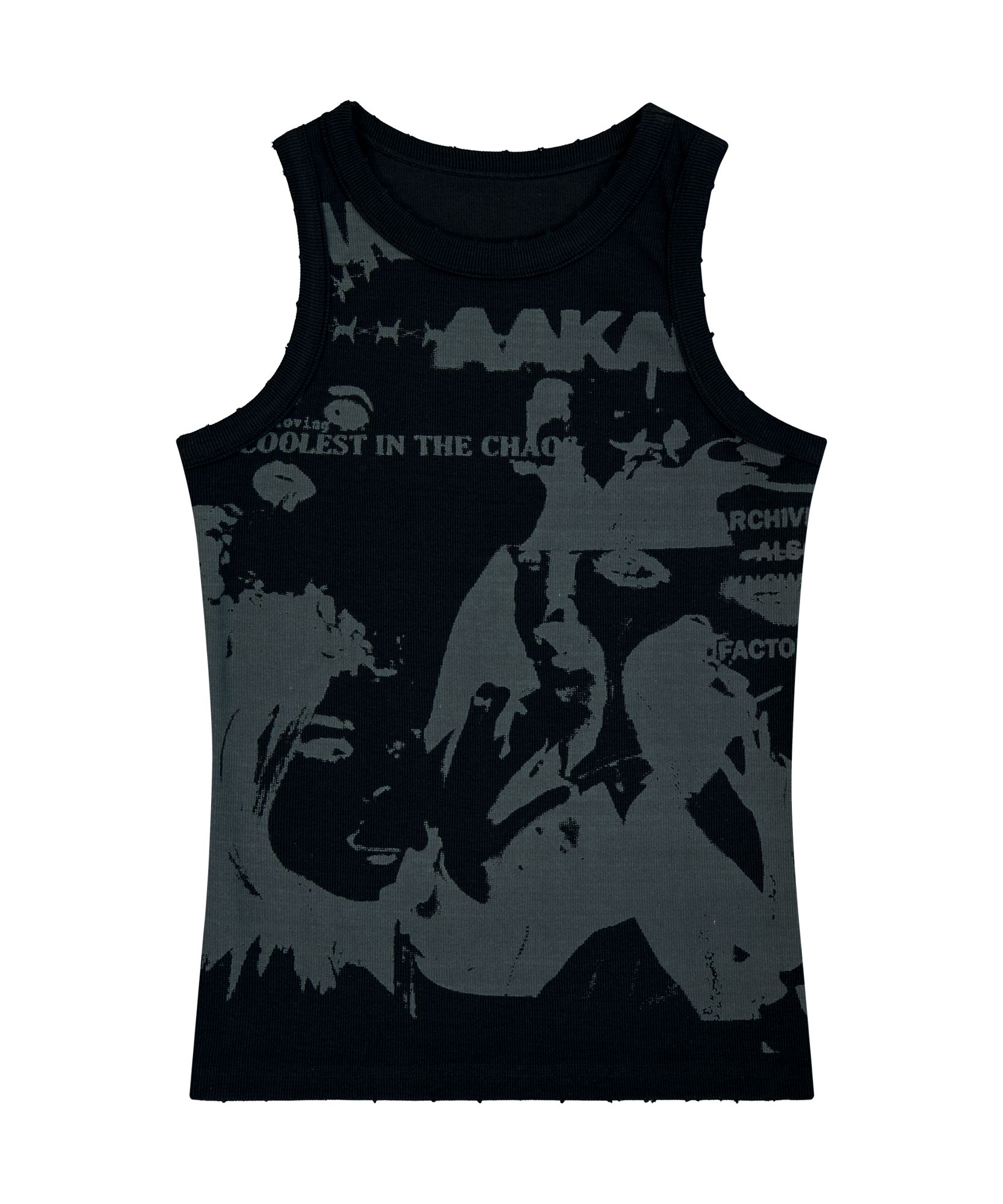 ◆25SS AAKAM Distressed Logo Sleeveless/2色◆ MUSINSA | AAKAM Distressed Logo Sleeveless (Brown)