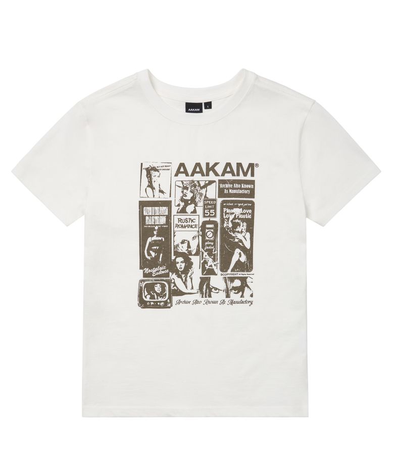 Collage Artwork Half Top (White)