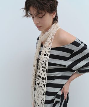 코튼 크로쉐 스카프 [아이보리]