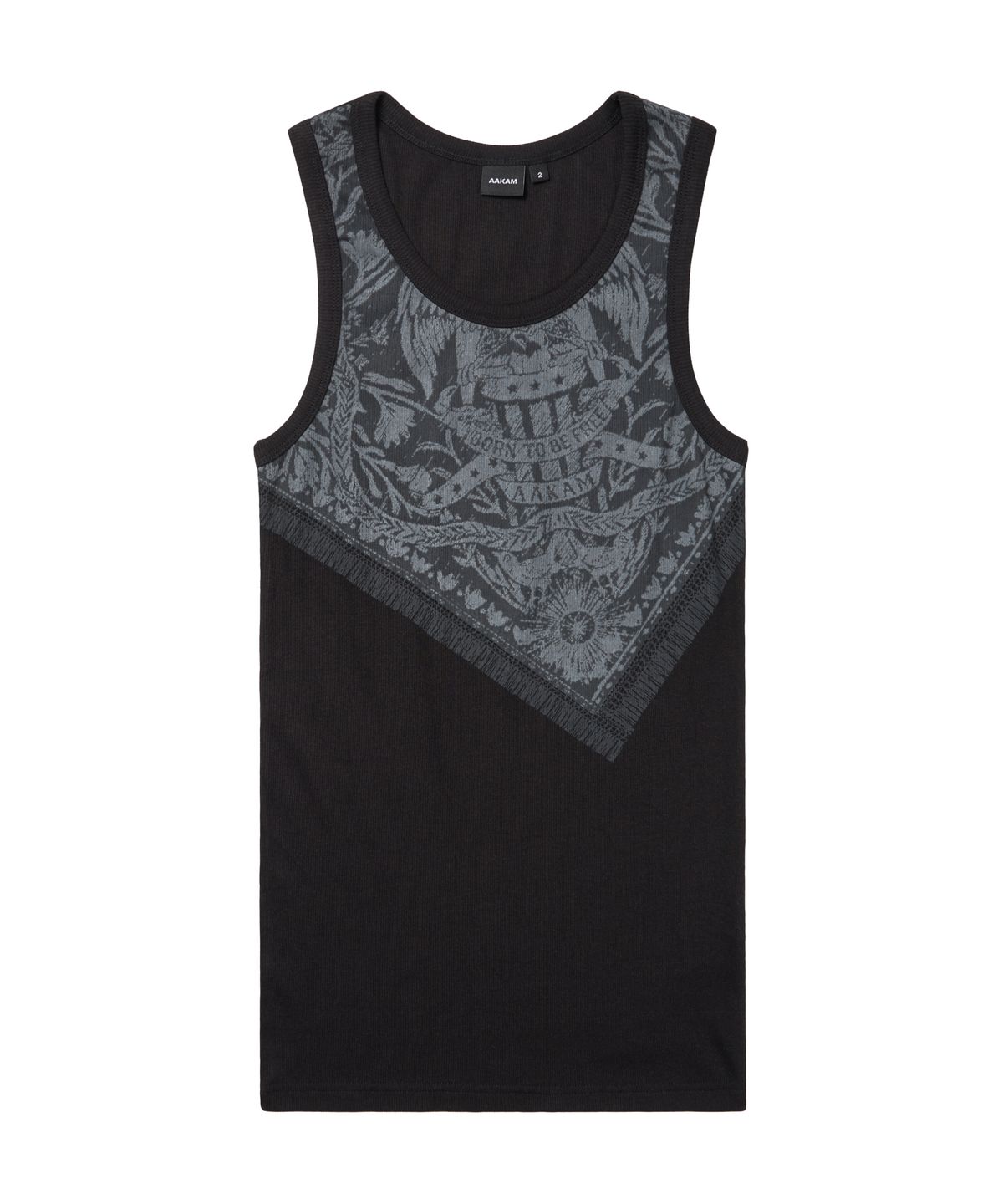 아캄(AAKAM) Scarf Printed Sleeveless (Black)