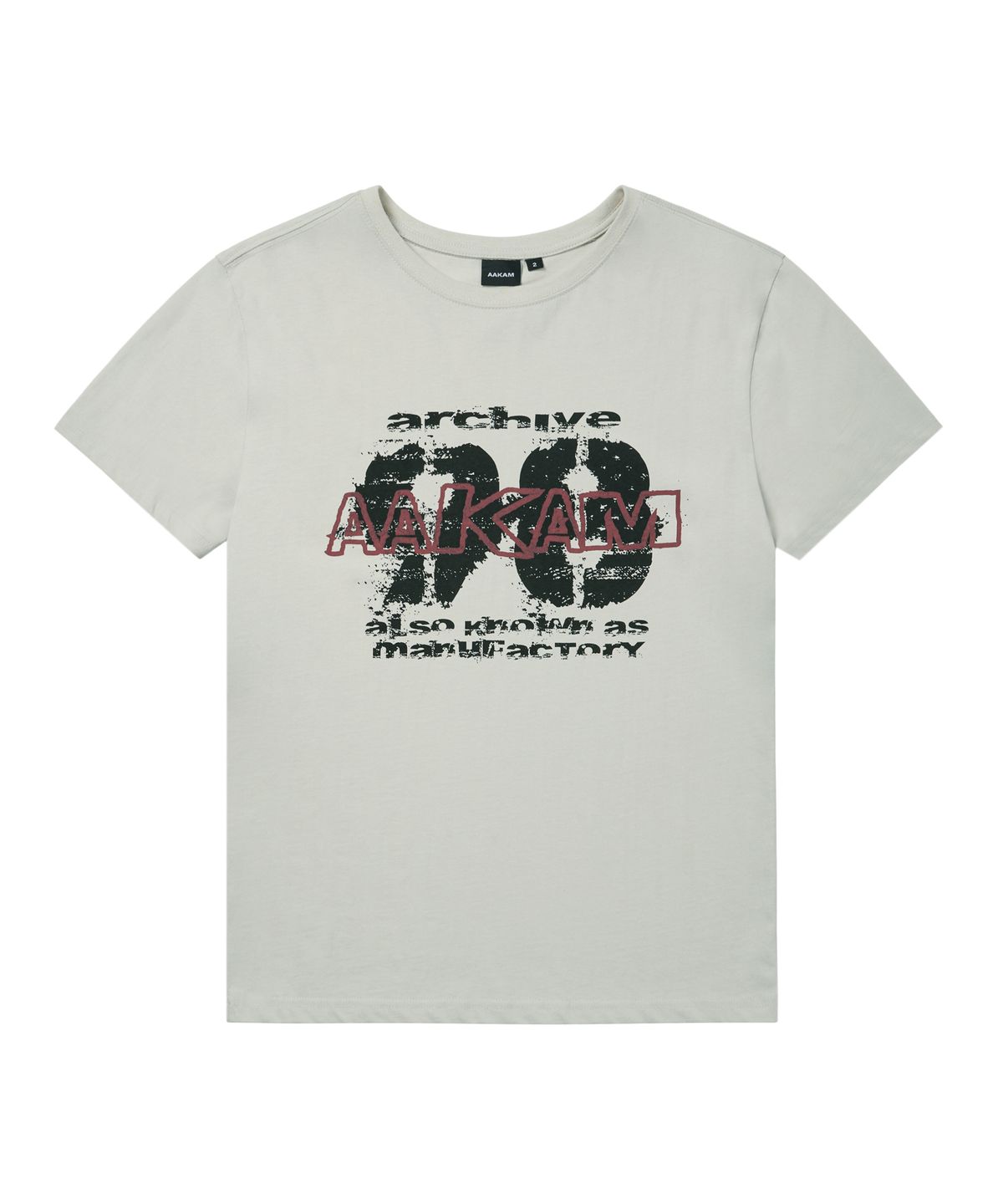 아캄(AAKAM) Painted 98 Half Top (Light Gray)