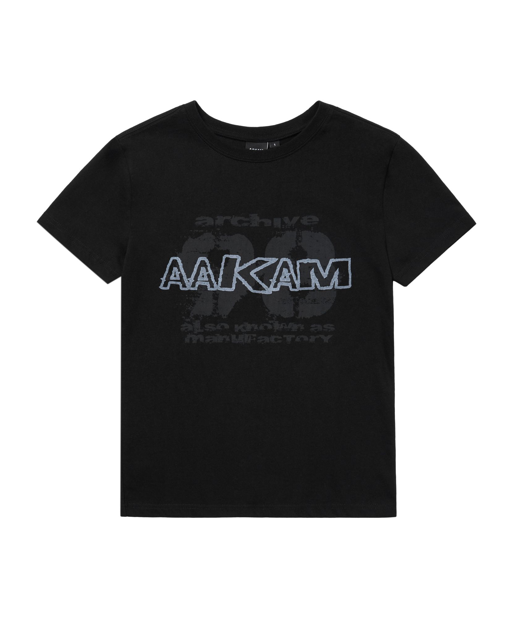 Tシャツ・カットソー AAKAM Painted 98 Half Top 5SH059 MUSINSA | AAKAM Painted 98 Half Top (Black)