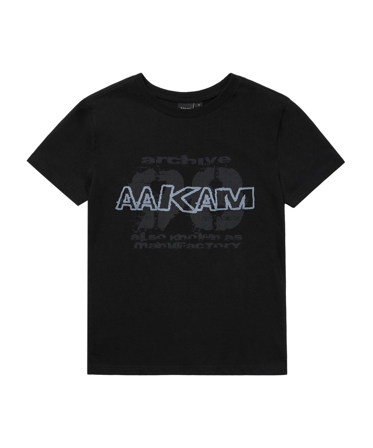 아캄(AAKAM) Painted 98 Half Top (Black)