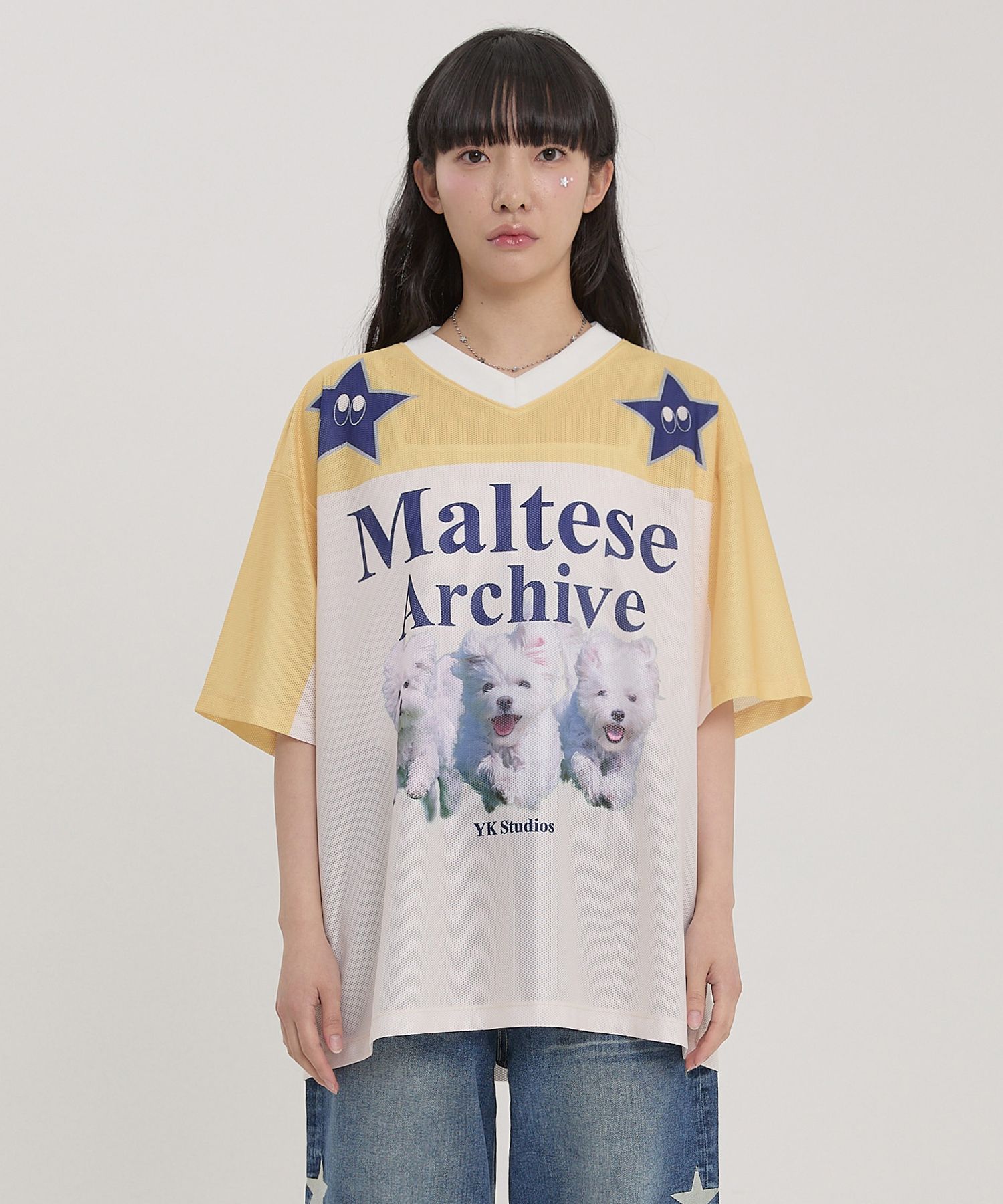 Tシャツ・カットソー Wai Kei Maltese Archive Mesh Jersey S/S T-Shirt 5SA028 MUSINSA | WAI KEI Maltese Archive Mesh Jersey Short Sleeve T