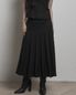 Pleats Long Skirt (black)