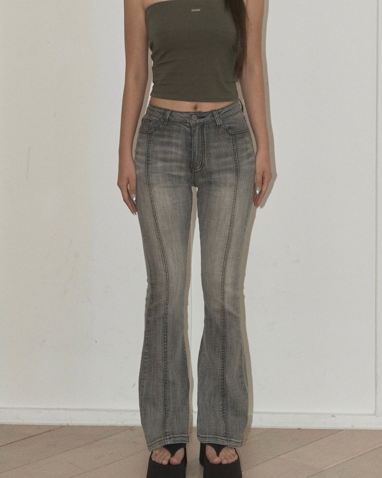 ★KHAKIPOINT★ Washed Bootcut Jeans MUSINSA | KHAKIPOINT Washed Bootcut Jeans (gray)