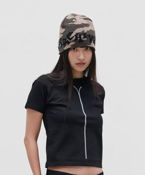 Wavy Logo  Camo Beanie