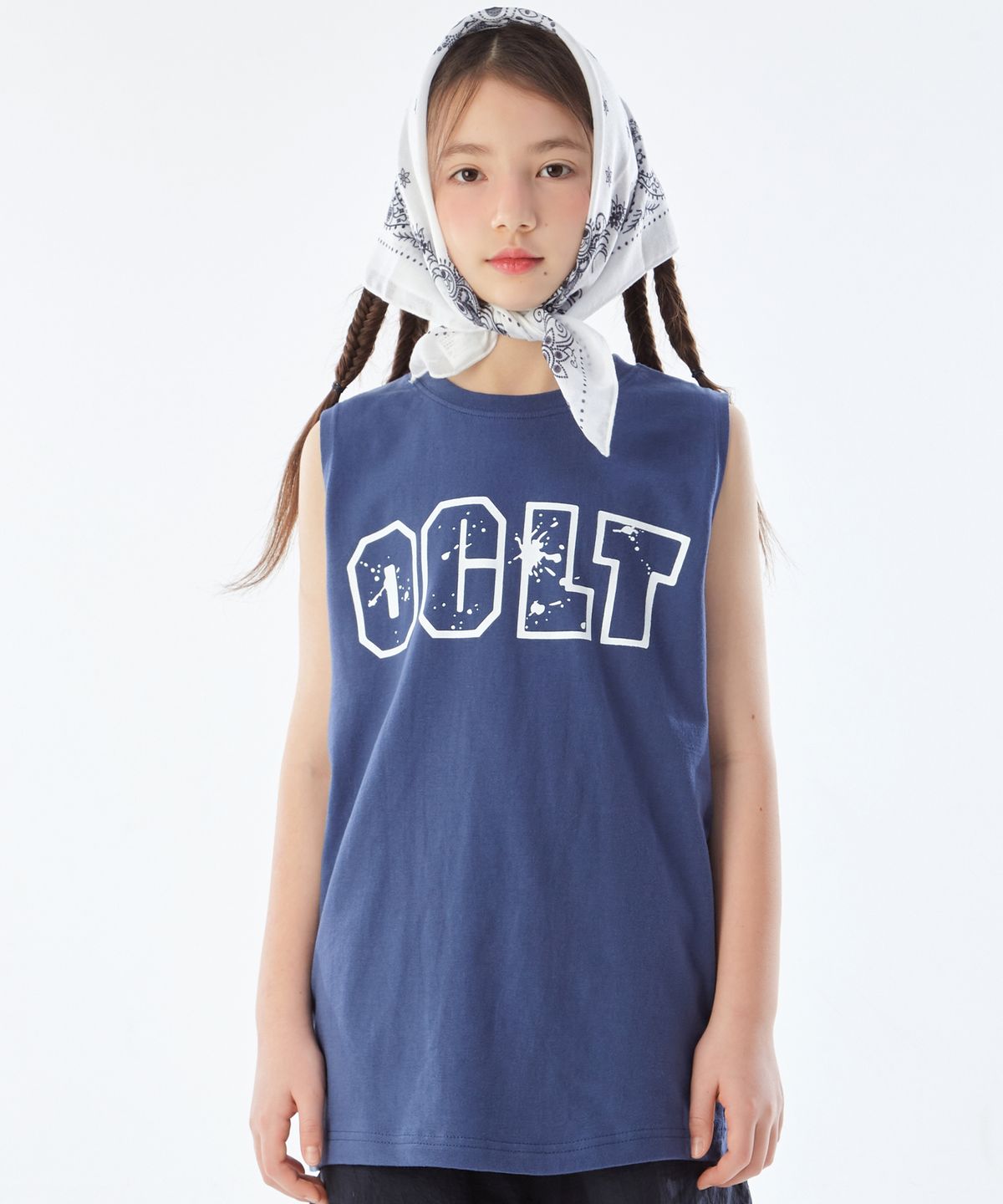 오실롯 주니어(OCELOT JUNIOR) [자체제작] 잉크팝 나시 (네이비)