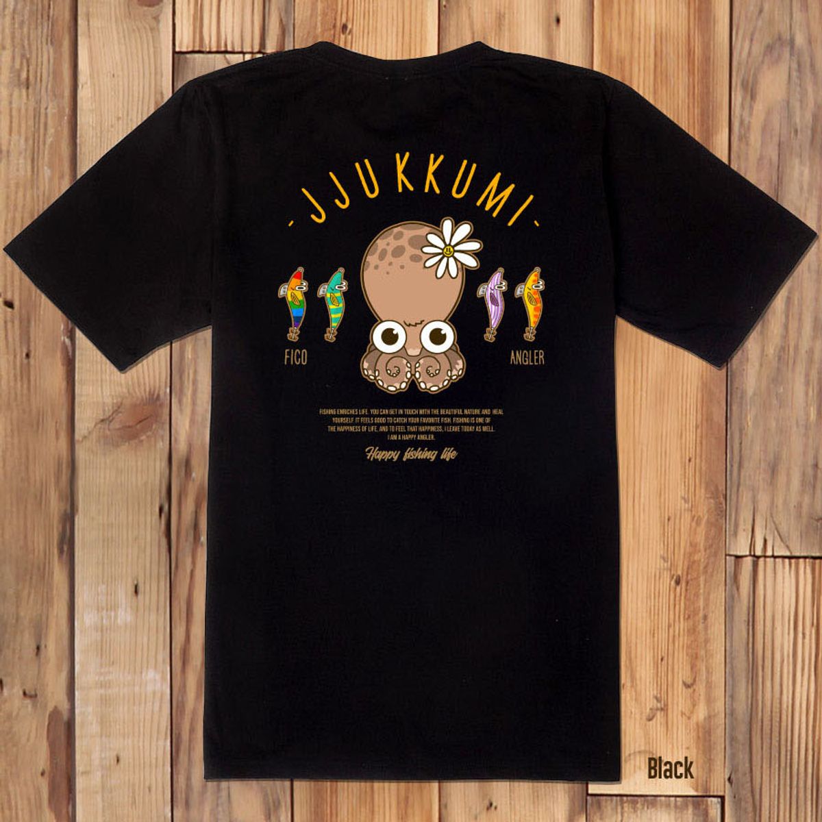 돌돌(DOLDOL) FICO_tshirts-300  피코앵글러 낚시 브랜드 쭈꾸미 디자인 티셔츠 반팔티