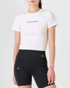 Womens Push Cropped T-Shirt White