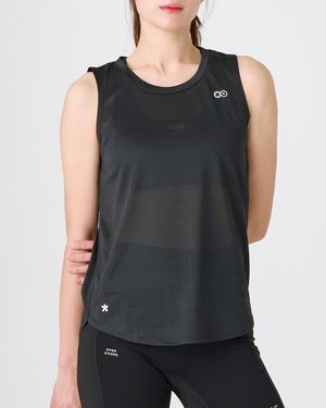 Womens Mesh Singlet Black