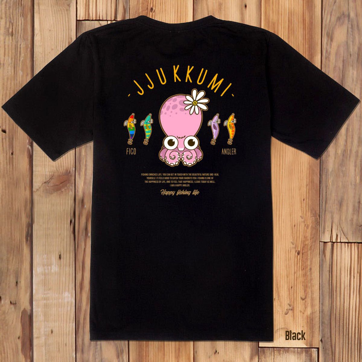 돌돌(DOLDOL) FICO_tshirts-301  피코앵글러 낚시 브랜드 쭈꾸미 디자인 티셔츠 반팔티