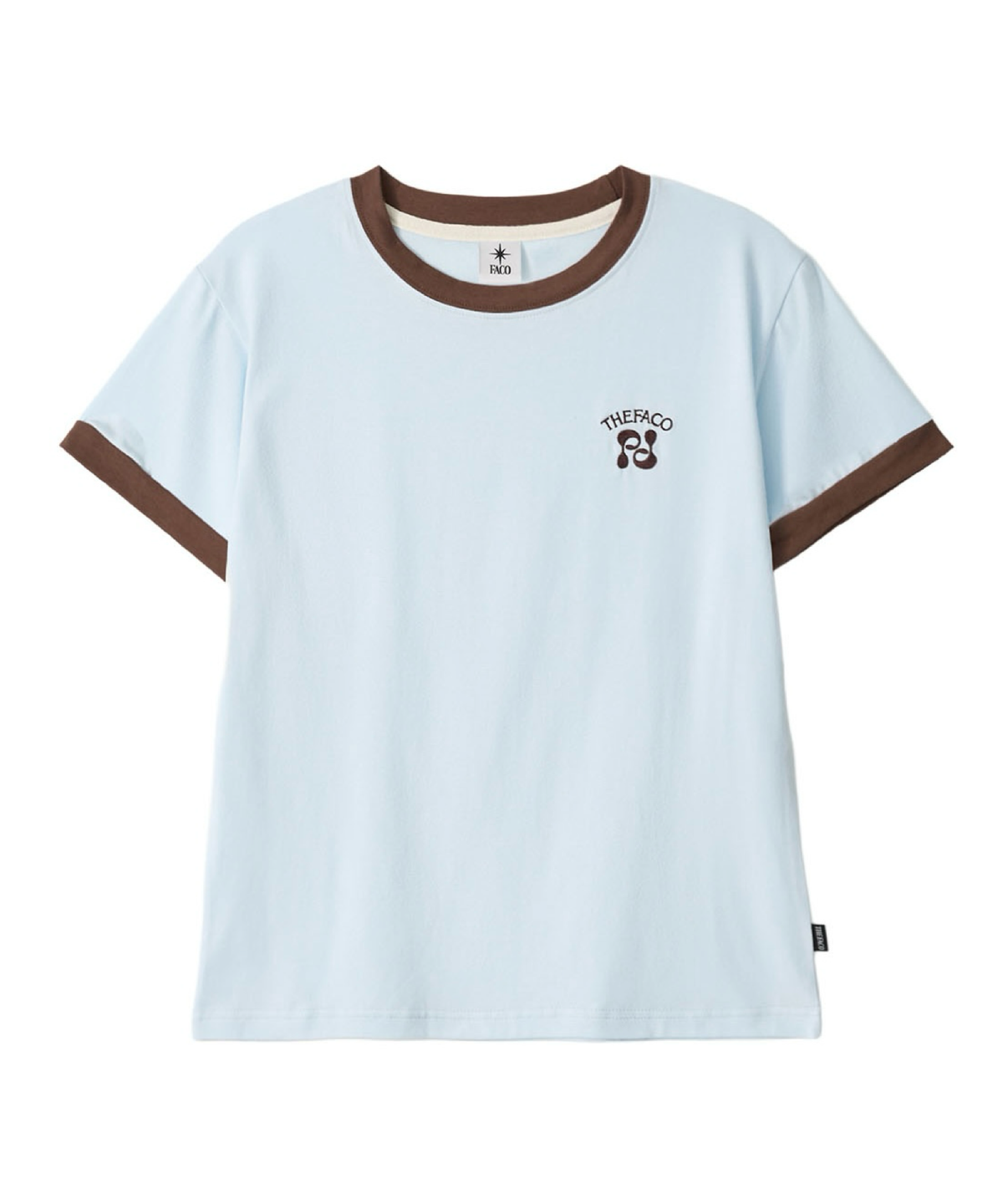 더파코(THE FACO) CORE LOGO RINGER TEE SKYBLUE