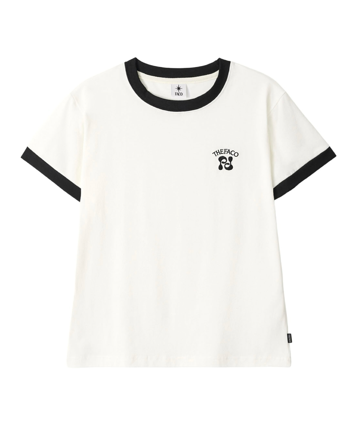 더파코(THE FACO) CORE LOGO RINGER TEE IVORY