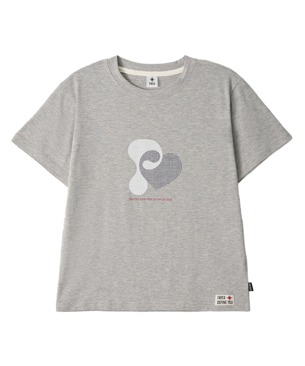 더파코(THE FACO) DOT HEART CORE TEE GRAY