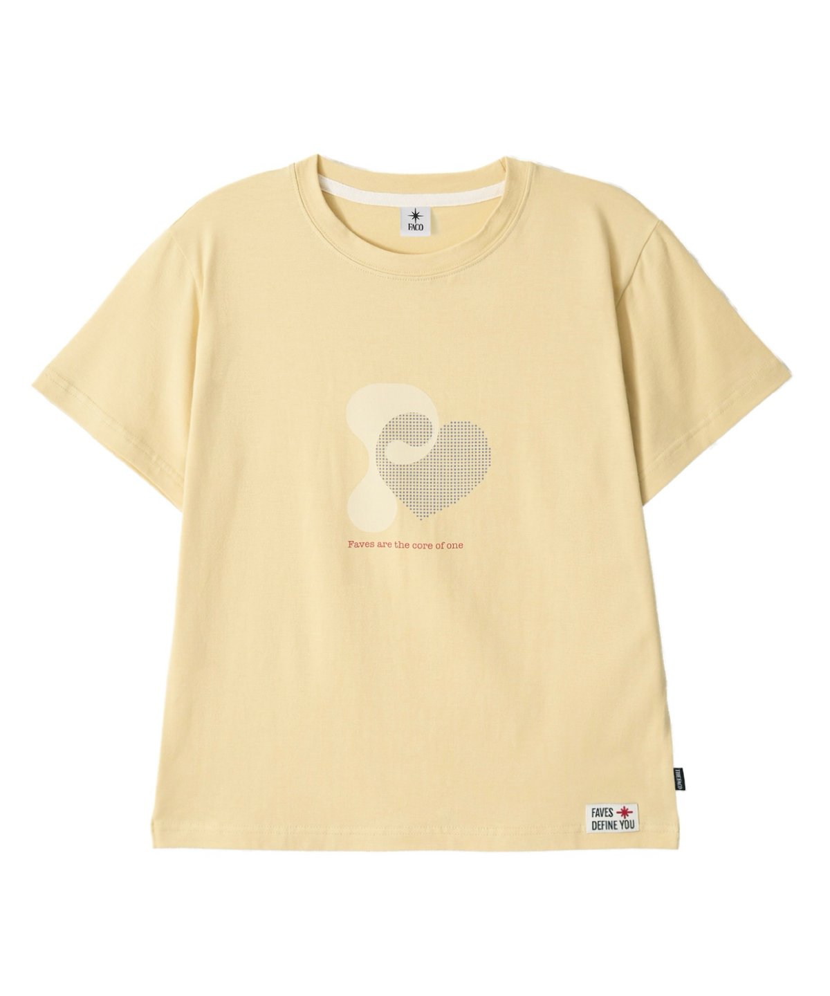 더파코(THE FACO) DOT HEART CORE TEE YELLOW