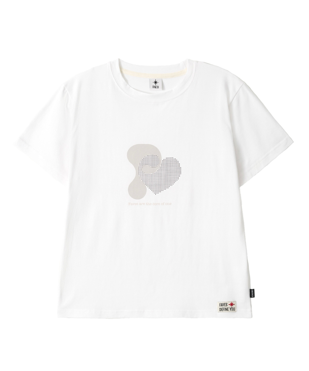 더파코(THE FACO) DOT HEART CORE TEE WHITE