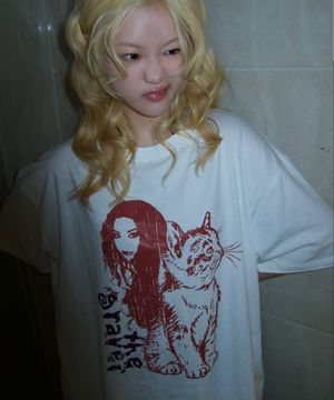 [UNISEX]CAT GIRL 반팔티_3color