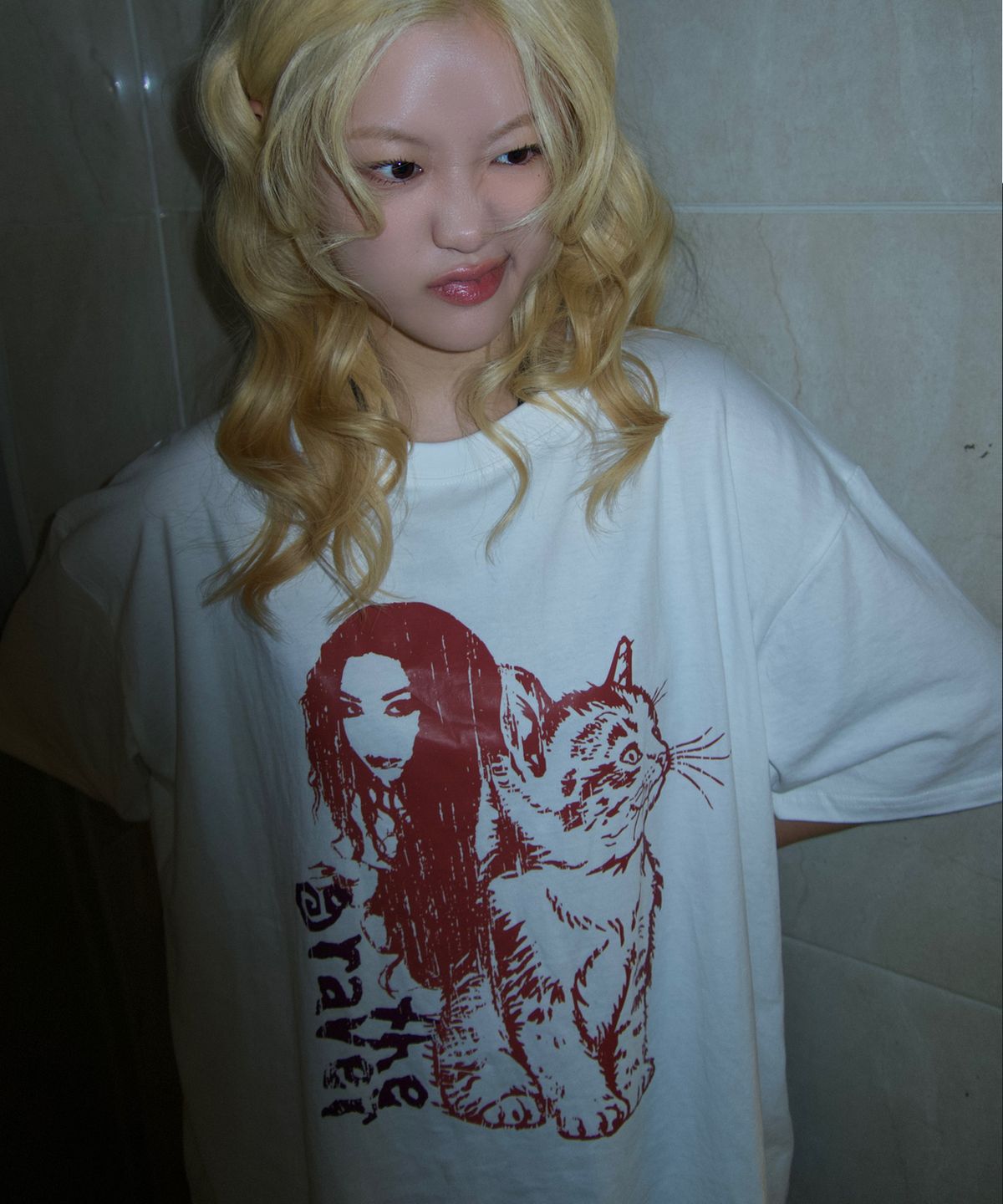그레이버(GRAVER) [UNISEX]CAT GIRL 반팔티_3color