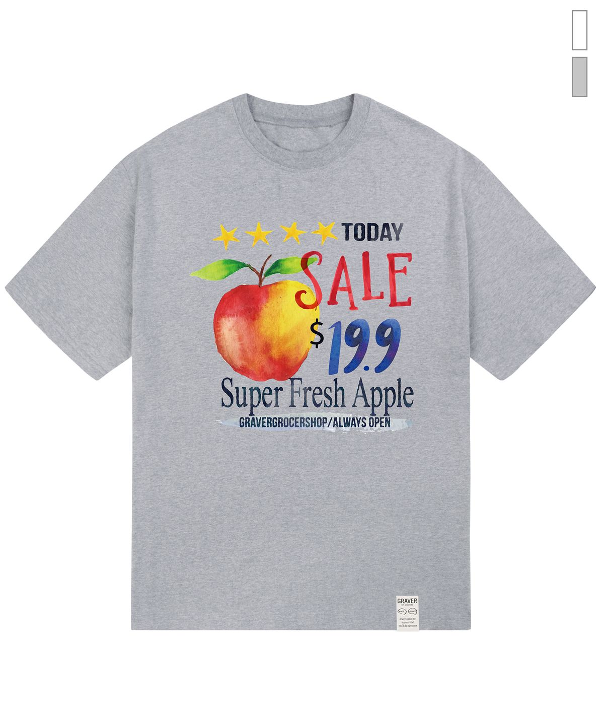 그레이버(GRAVER) [UNISEX]FRESH APPLE 반팔티_2color
