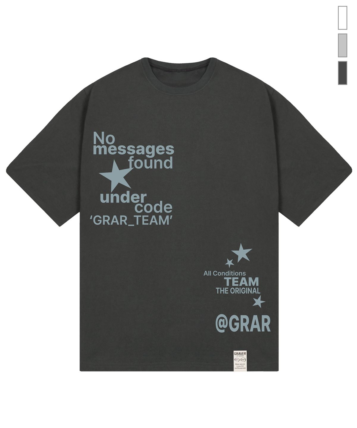 그레이버(GRAVER) [UNISEX]NO MESSAGE 반팔티_3color