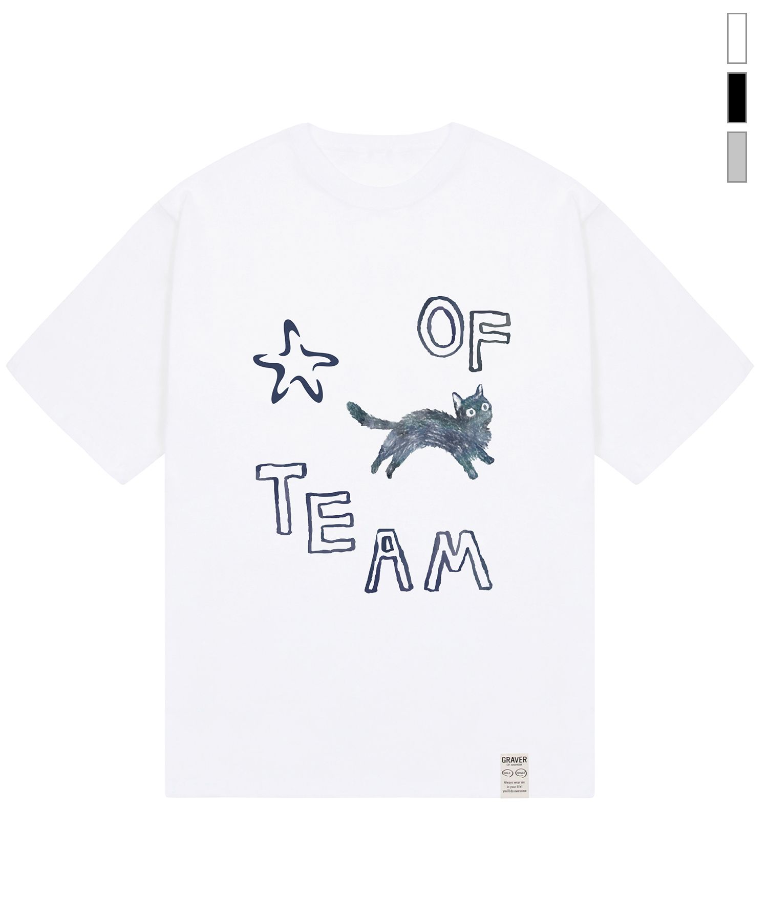 【GRAVER】OF STAR CAT 半袖T 3COLOR MUSINSA | GRAVER [UNISEX]OF STARCAT Short Sleeve T-shirt_3