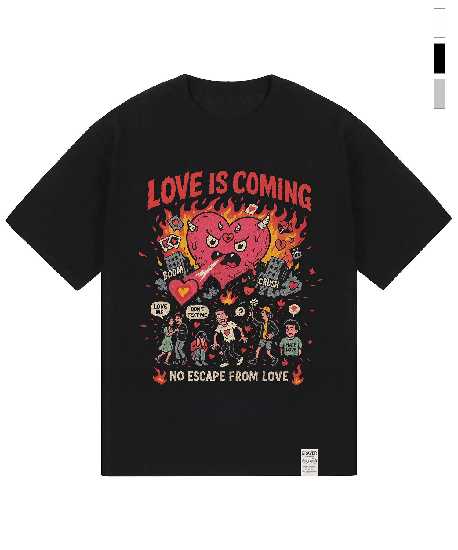 【GRAVER】LOVE IS COMING 半袖T 3COLOR MUSINSA | GRAVER [UNISEX] Love is coming short sleeve t