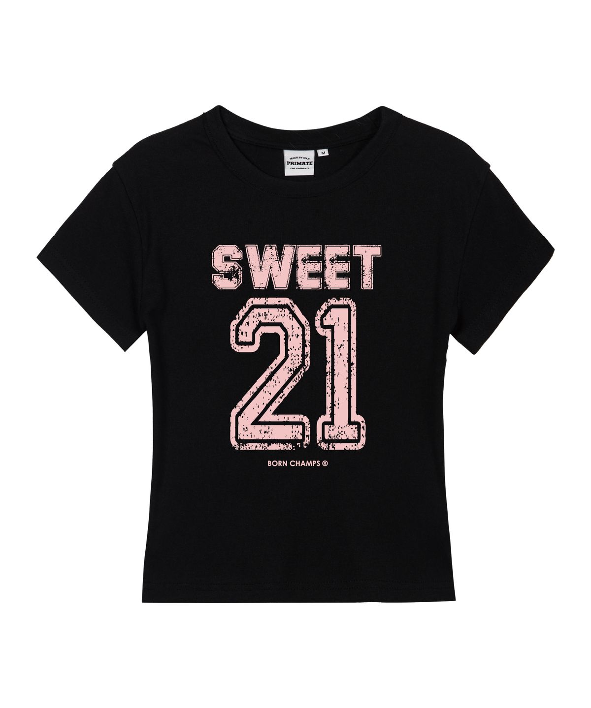 본챔스(BORN CHAMPS) [5 COLORS] 21 FEVER 여성 슬림핏 반팔티셔츠 B25ST80