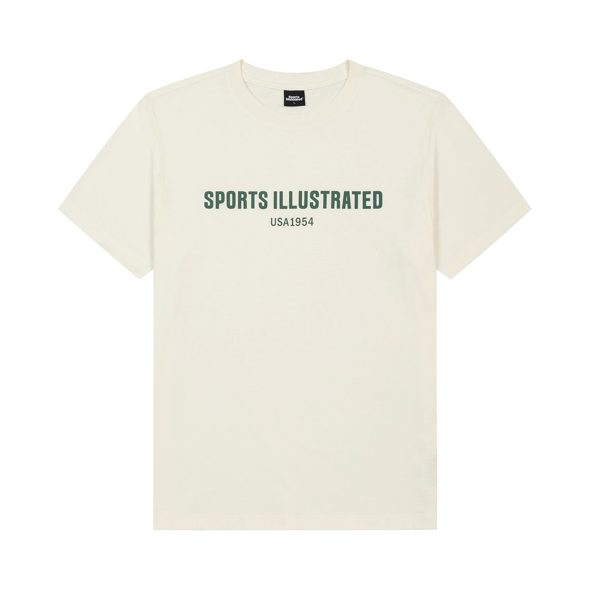 스포츠 일러스트레이티드(SPORTS ILLUSTRATED) 베이직 로고 라운드 티셔츠 (아이보리)