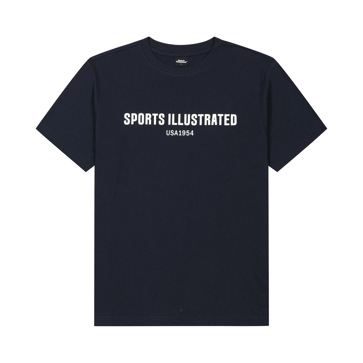 스포츠 일러스트레이티드(SPORTS ILLUSTRATED) 베이직 로고 라운드 티셔츠 (네이비)