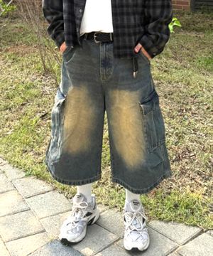 위도우 카고 7부 버뮤다 데님팬츠 5 Color [ULZD_0026]