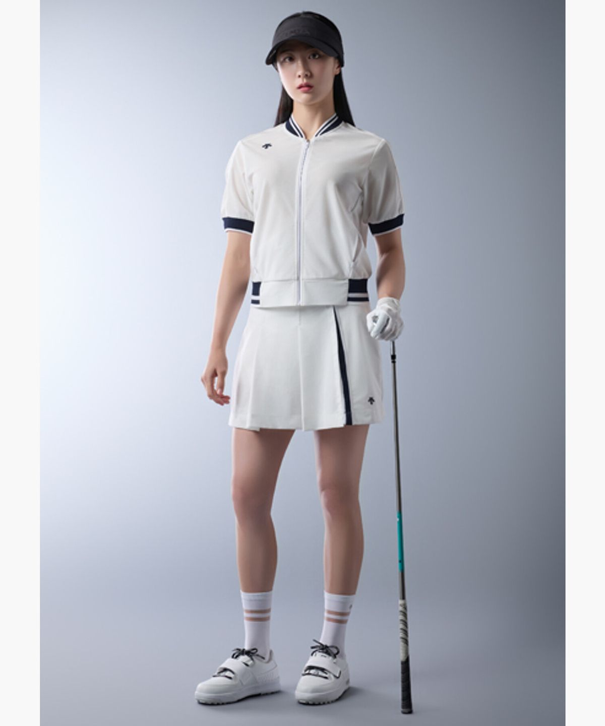 데상트 골프(DESCENTE GOLF) 여성 매쉬 트리코트 큐롯 팬츠 (DQ21WFSK64)