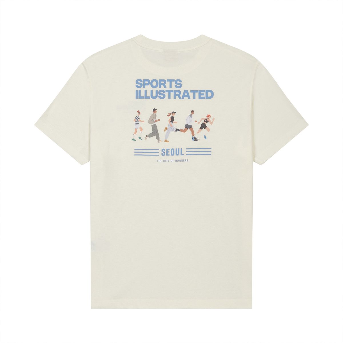 스포츠 일러스트레이티드(SPORTS ILLUSTRATED) 러닝 그래픽 라운드 티셔츠 (아이보리)