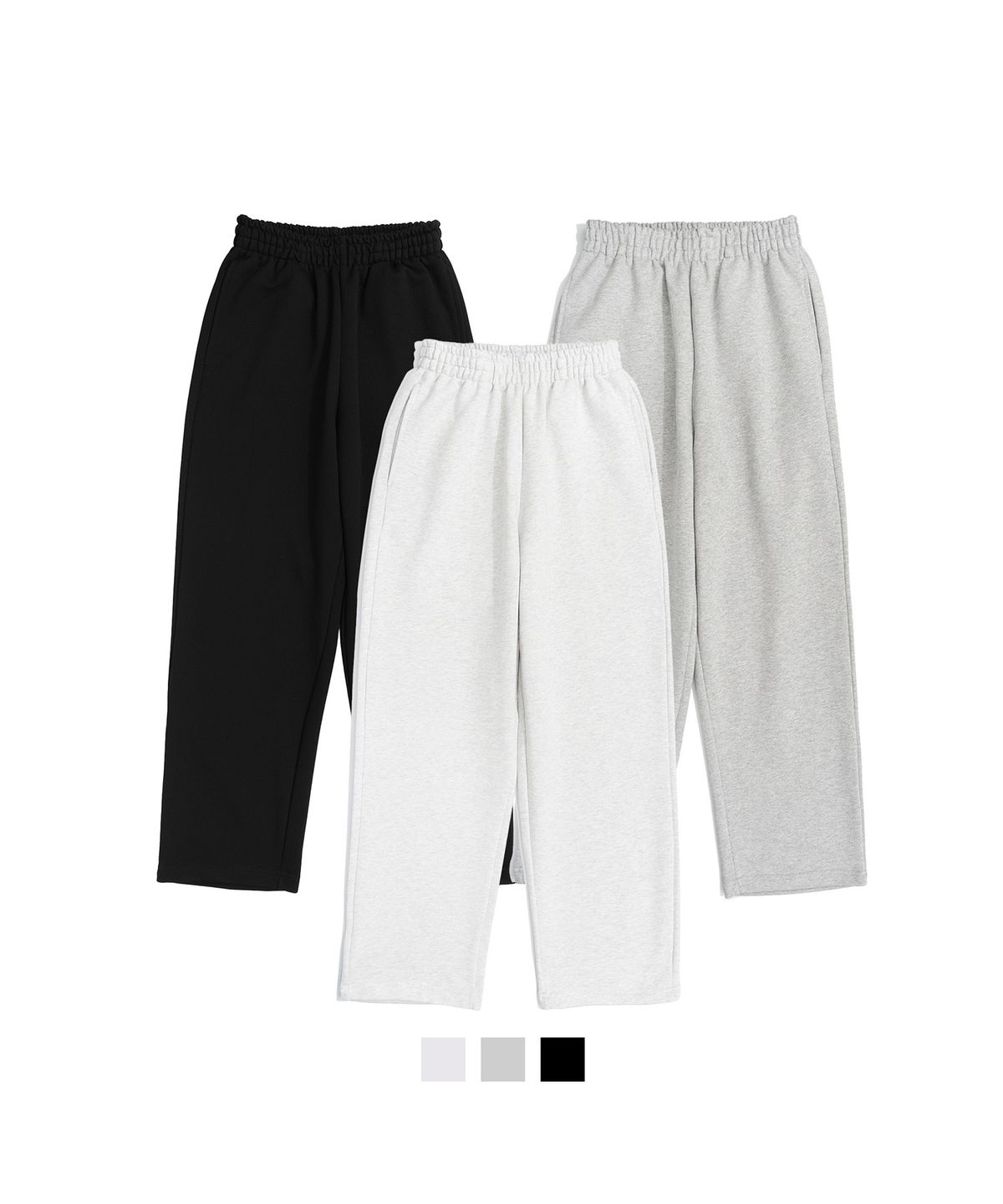 비캔버스(BECANVAS) [2PACK] BECANVAS STRAIGHT SEWATPANTS - 3COLOR