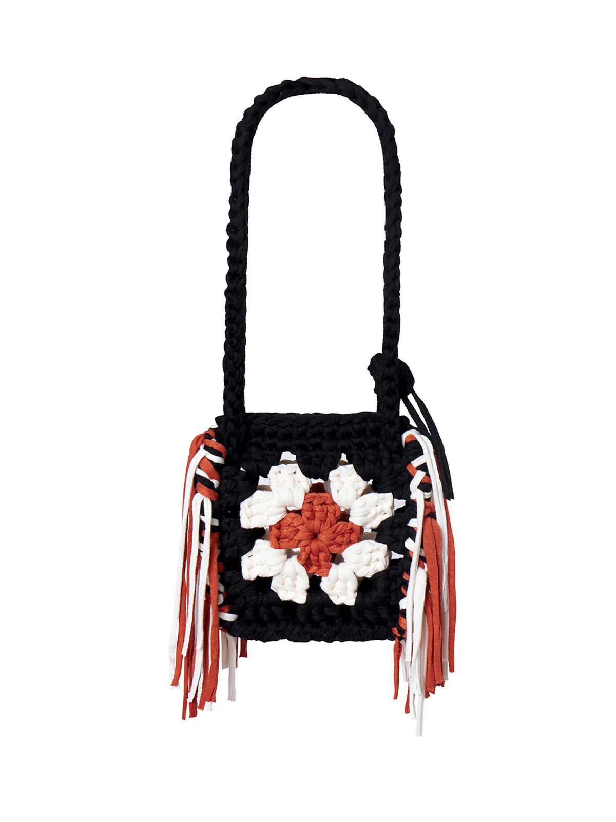 가먼츠팹(GARMENTS FAB) Crochet Tassel Mini Bag (BLACK)