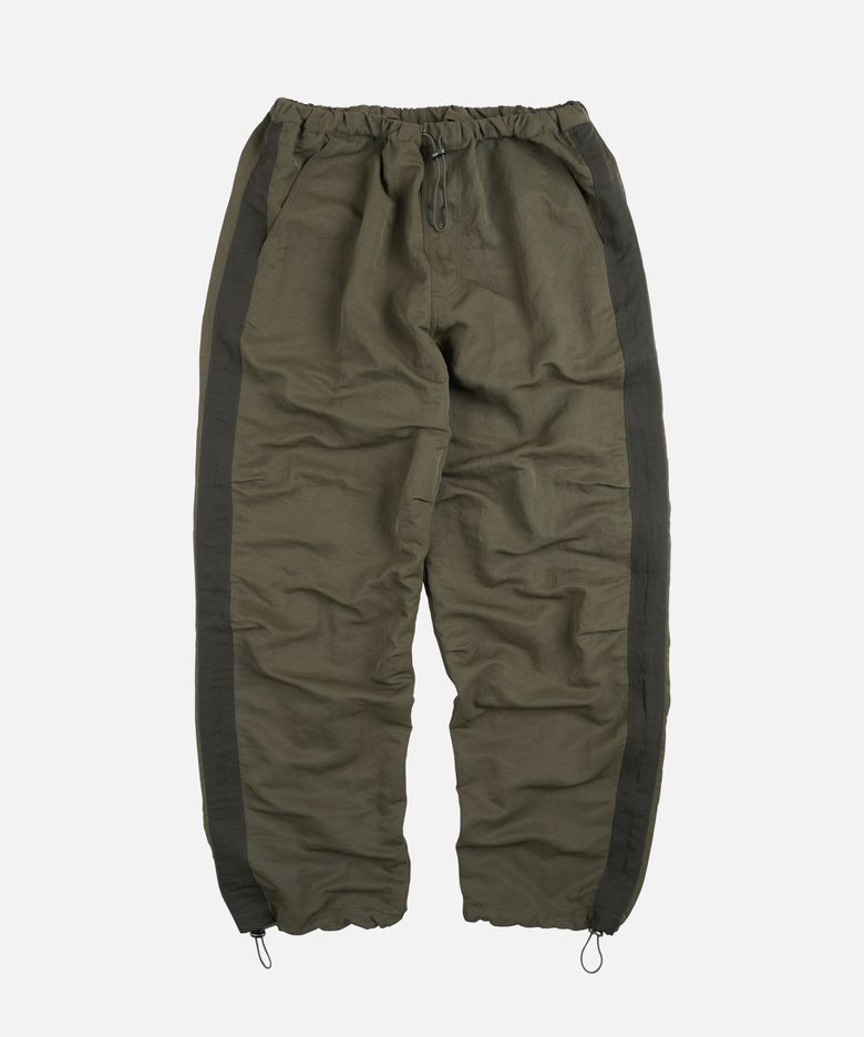 STRING NYLON TRACK PANTS _ OLIVE