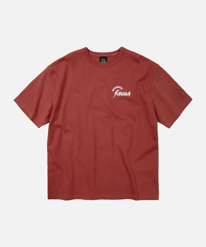 THUNDER SAUNA LOGO TEE _ BRICK RED