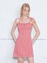 Slip Check Mini Dress, Red