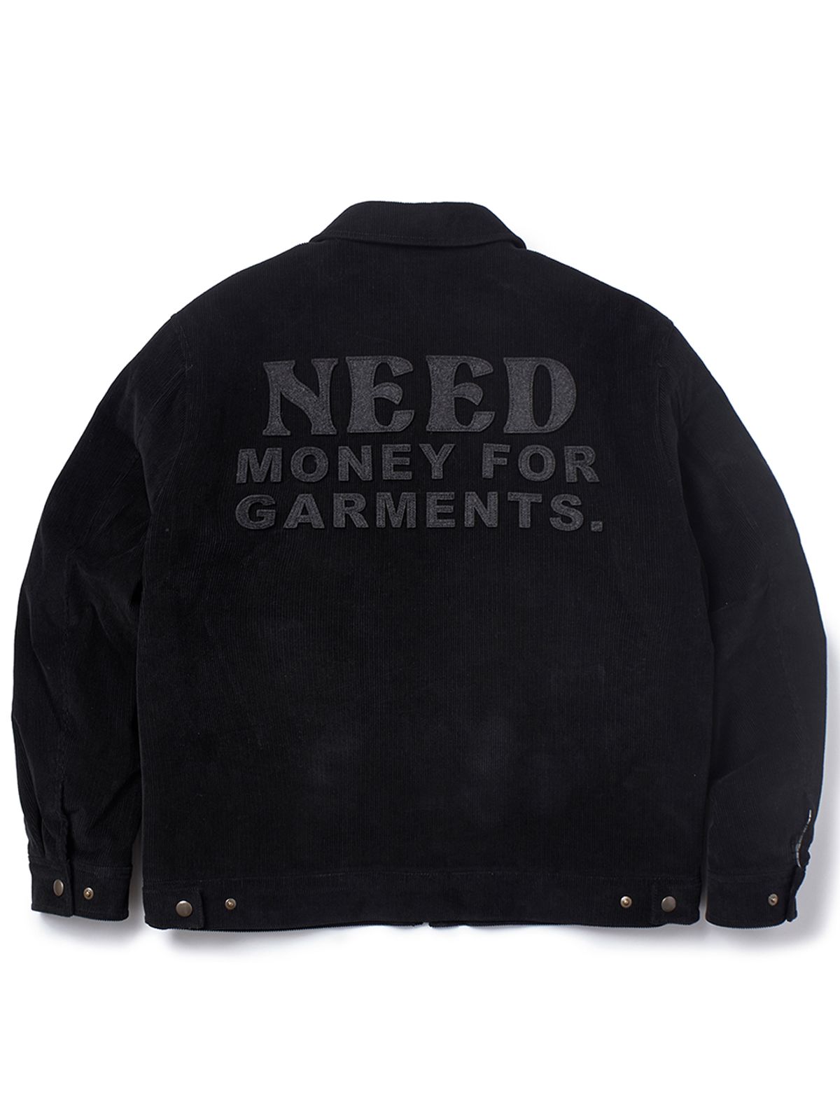 가먼츠팹(GARMENTS FAB) Need Money Quilted Work Jacket (BLACK)