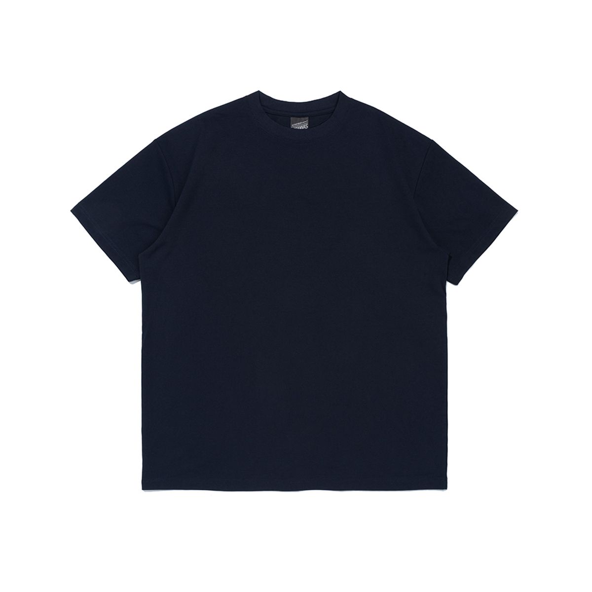 비캔버스(BECANVAS) COTTON TOUCH FUNCTIONALITY ROUND SHORTSLEEVE (NAVY)
