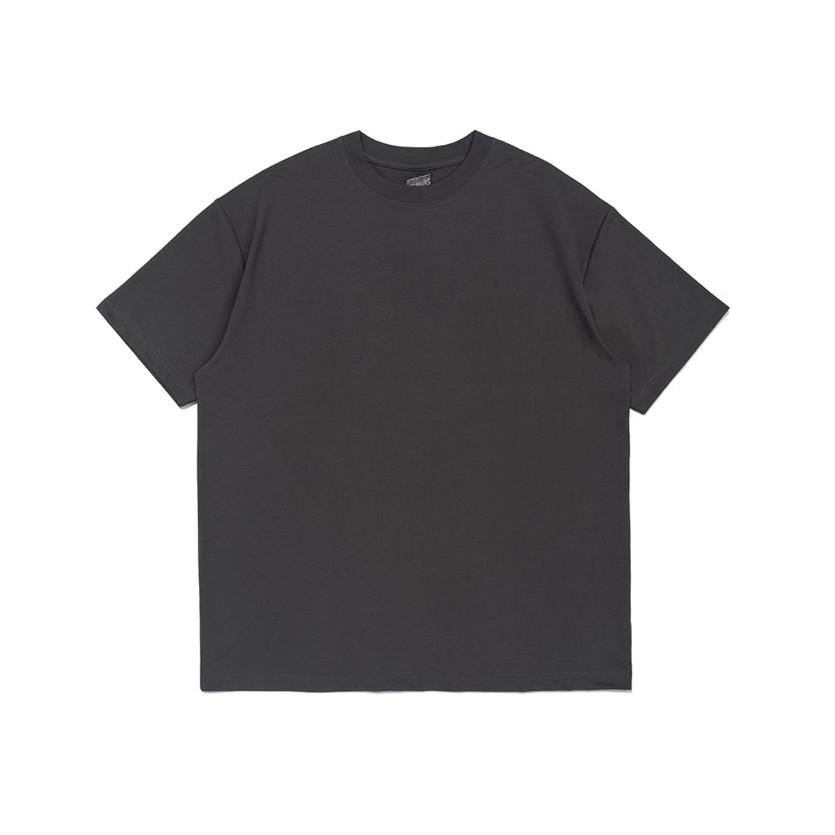 비캔버스(BECANVAS) COTTON TOUCH FUNCTIONALITY ROUND SHORTSLEEVE (CHARCOAL)