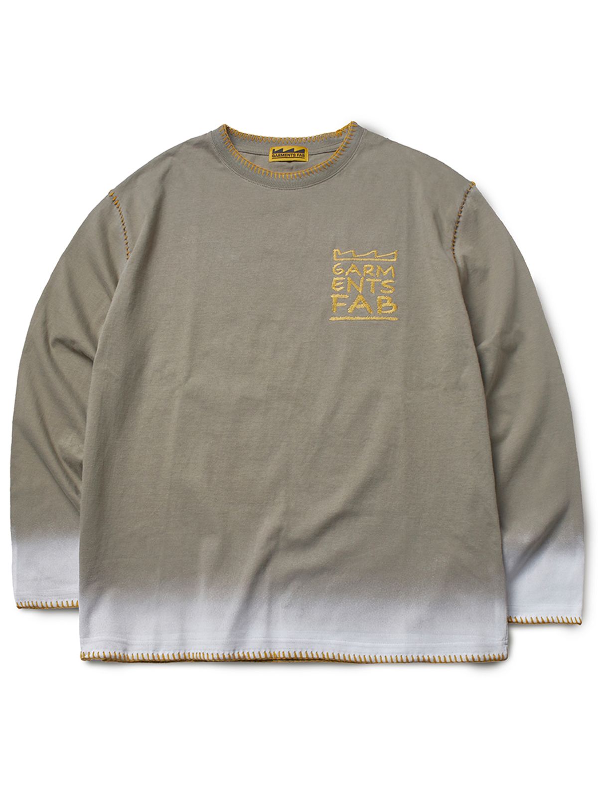 가먼츠팹(GARMENTS FAB) Blanket Stitch Spray Long sleeve (KHAKI)