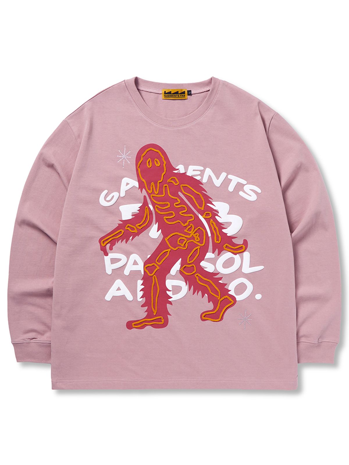 가먼츠팹(GARMENTS FAB) Hand EMB Skeleton Long sleeve (DARK PINK)