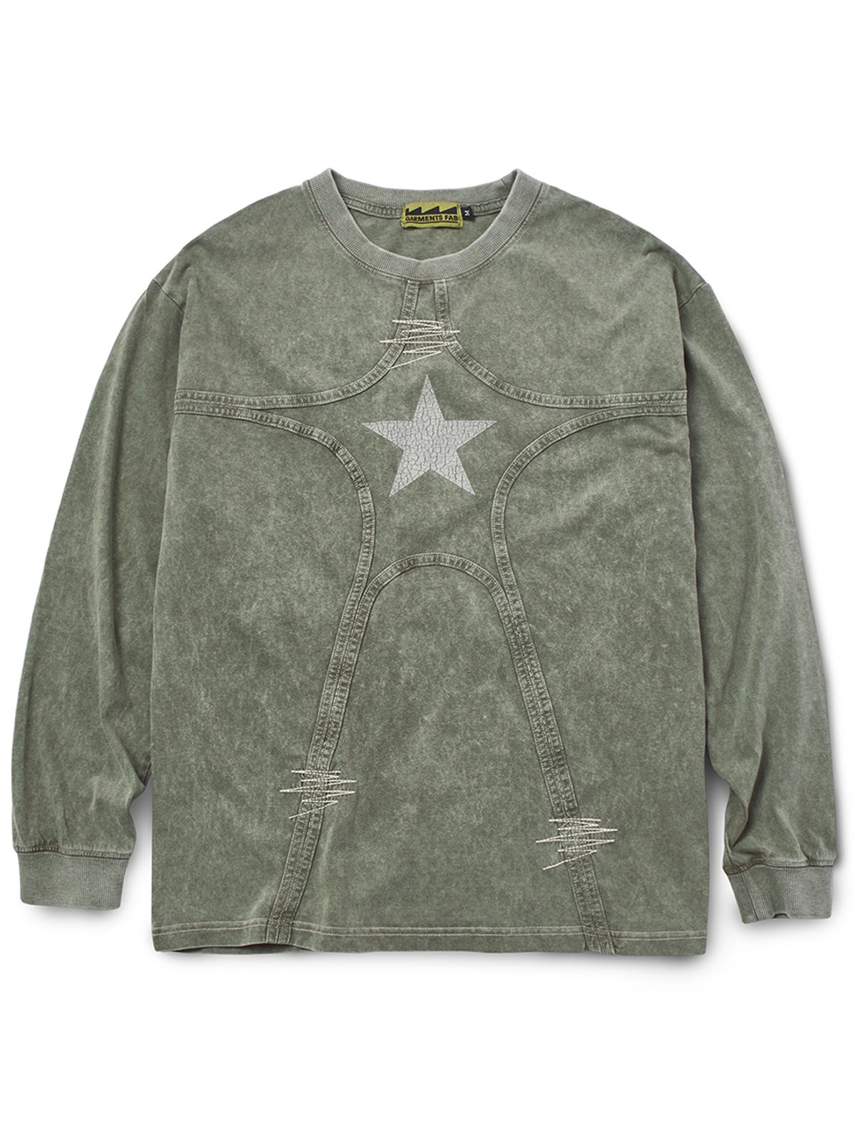 가먼츠팹(GARMENTS FAB) Washed Star Binding Tee (KHAKI)
