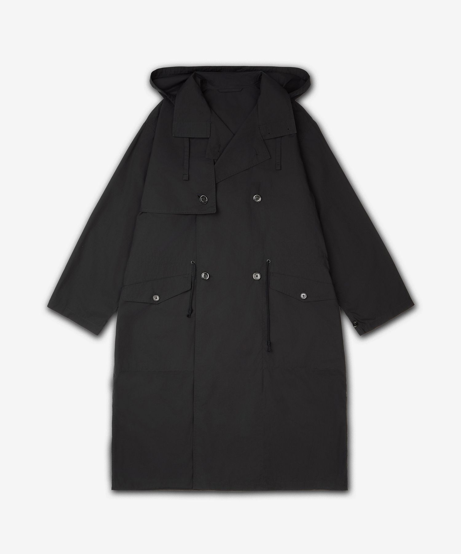 MUSINSA公式 | LEMAIRE ライトフーディトレンチコート - ブラック