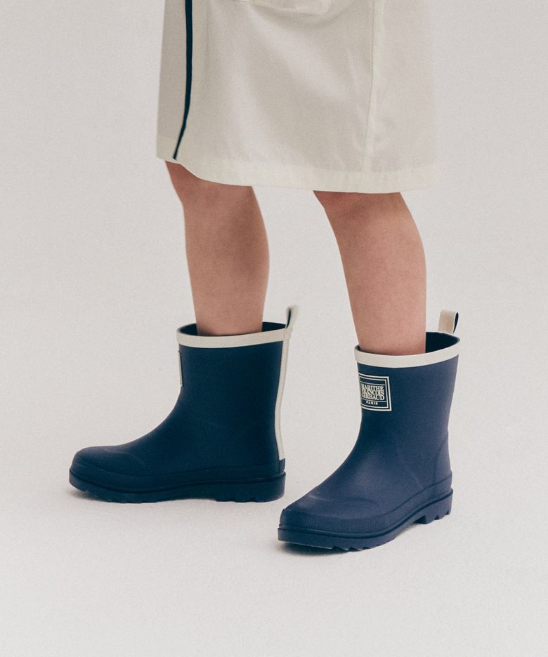 KIDS CLASSIC LOGO RAIN BOOTS navy