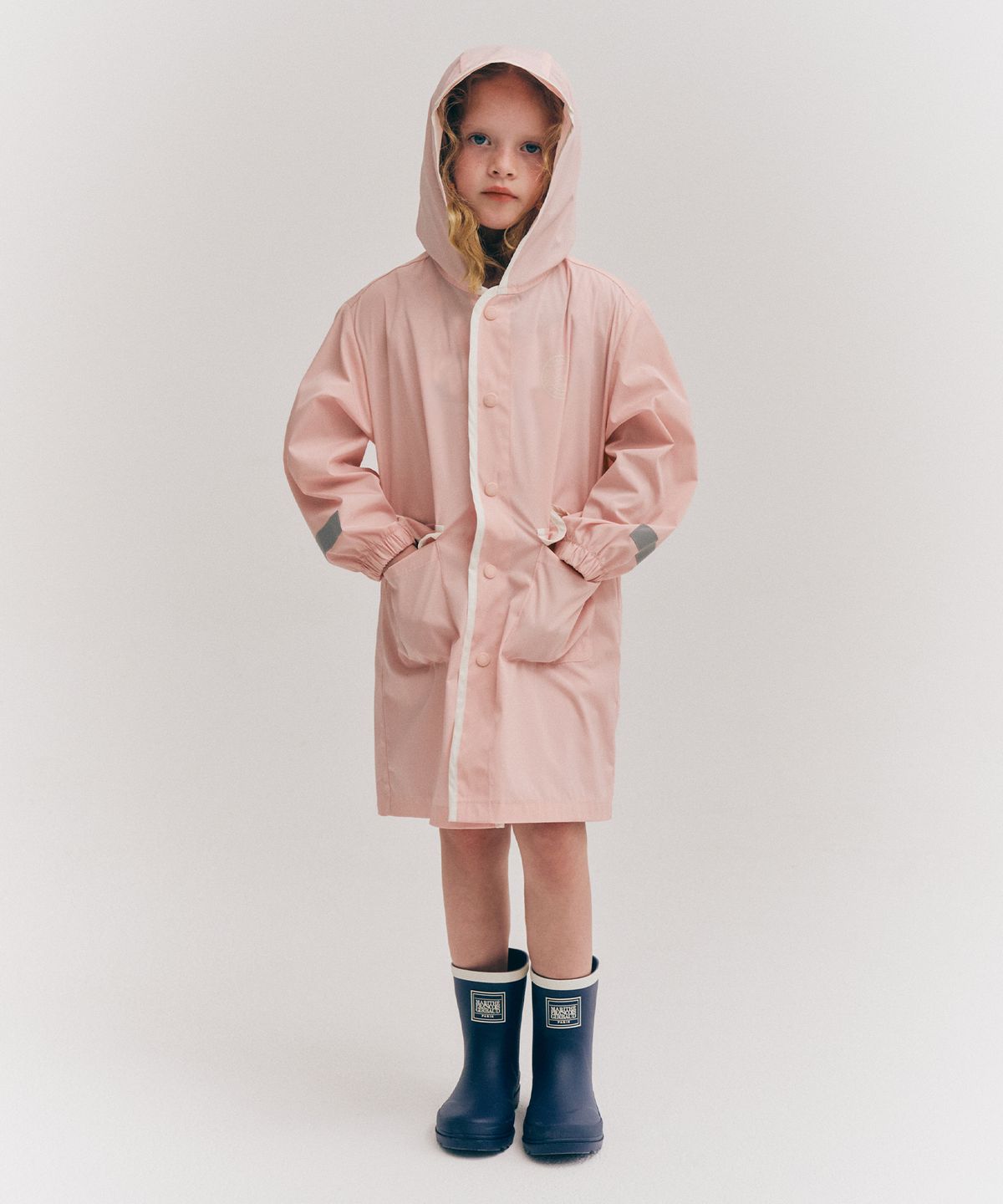 마리떼 키즈(MARITHÉ KIDS) KIDS RAIN COAT gray pink
