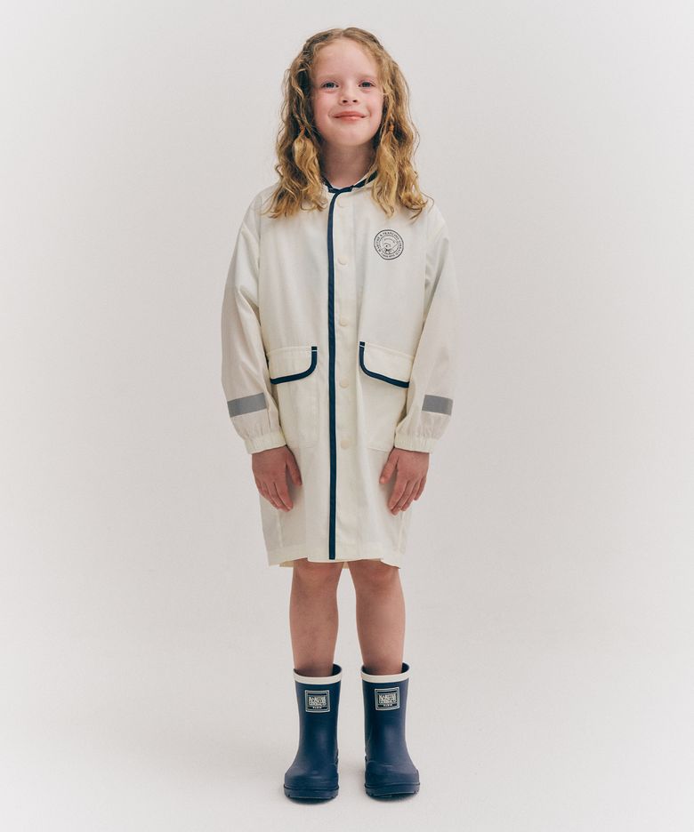 KIDS RAIN COAT ivory